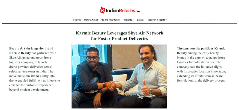 Skincare Drone Delivery in India: How Karmic Beauty Is Rethinking the Last Mile
