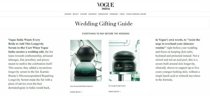 Vogue India Wants Every Bride to Add This Longevity Serum to Her Cart