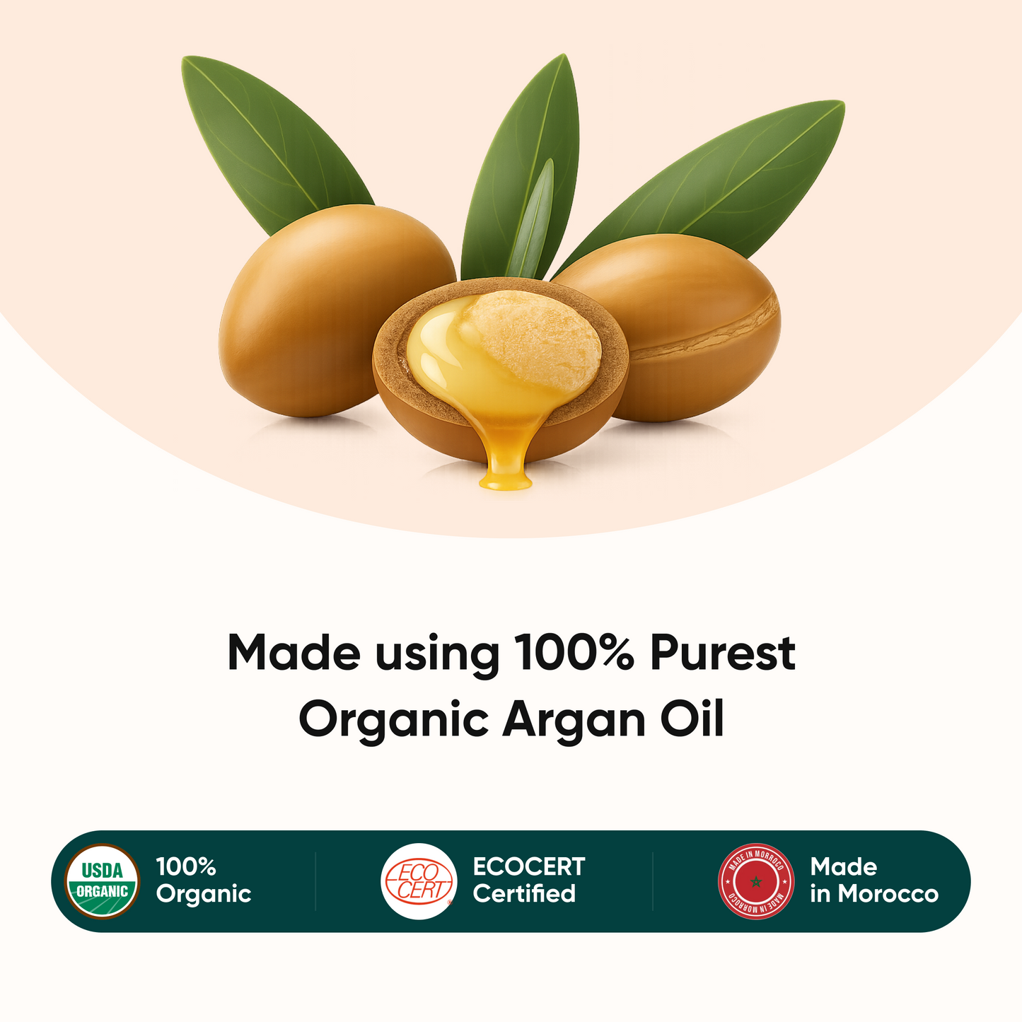 100% Pure, Natural & Organic Moroccan Argan Oil for Hair & Face