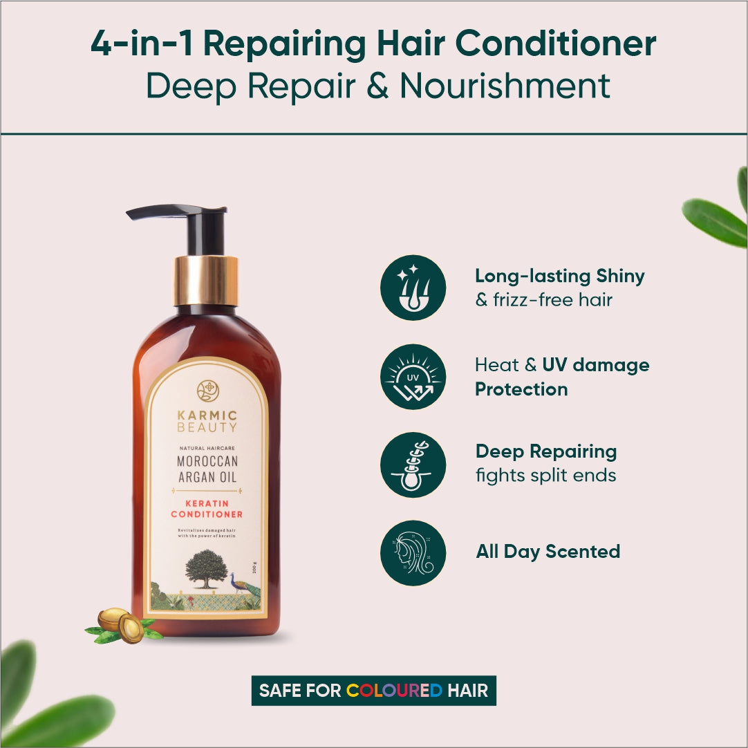 Revitalizing Hair Conditioner with Certified Organic Moroccan Argan Oil & Hydrolyzed Keratin