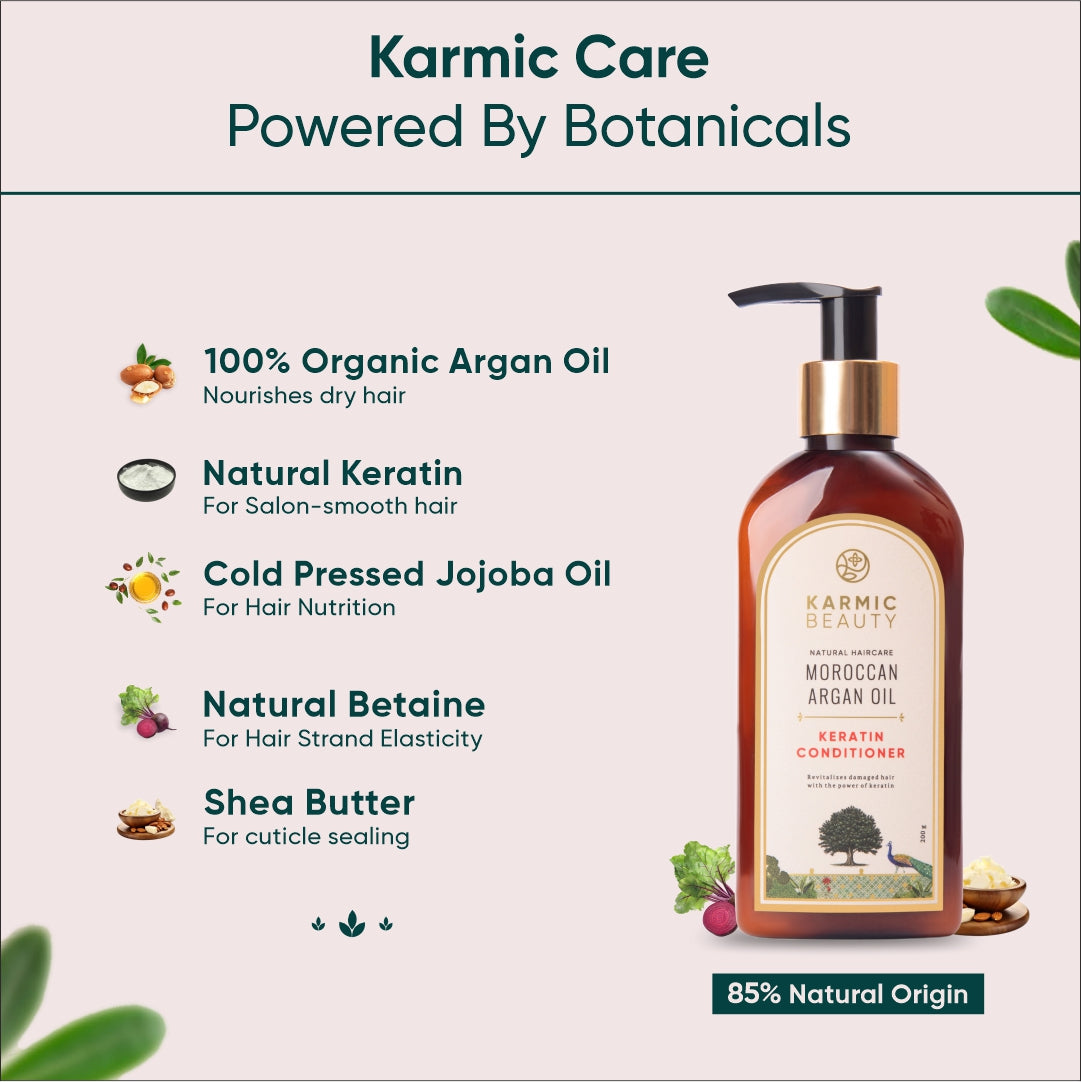 Revitalizing Hair Conditioner with Certified Organic Moroccan Argan Oil & Hydrolyzed Keratin
