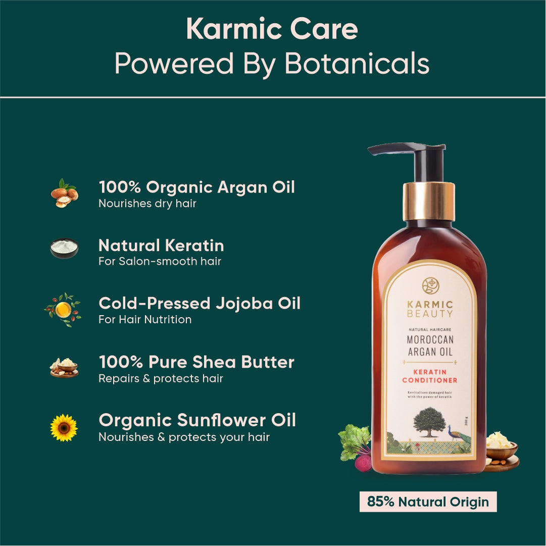 Revitalizing Hair Conditioner with Certified Organic Moroccan Argan Oil & Hydrolyzed Keratin