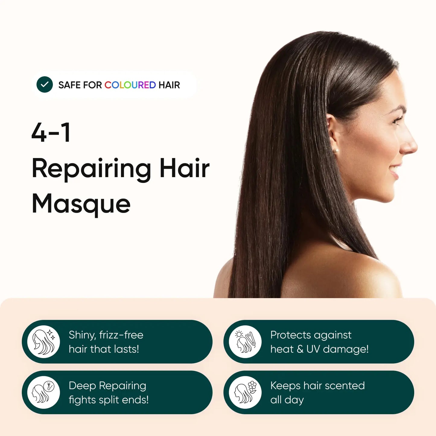 Nourishing Hair Masque with Certified Organic Moroccan Argan Oil & Hydrolyzed Keratin