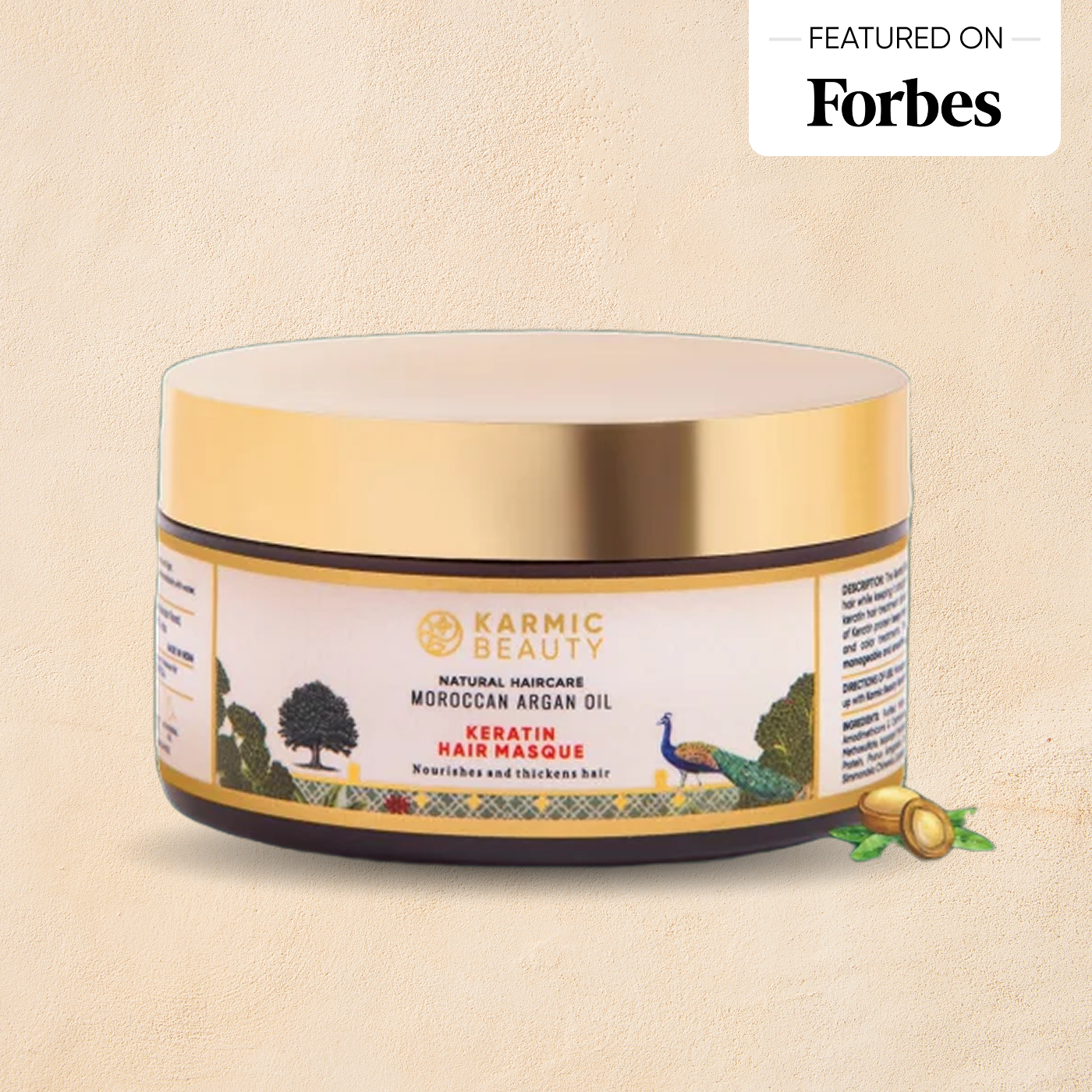 Nourishing Hair Masque with Certified Organic Moroccan Argan Oil & Hydrolyzed Keratin