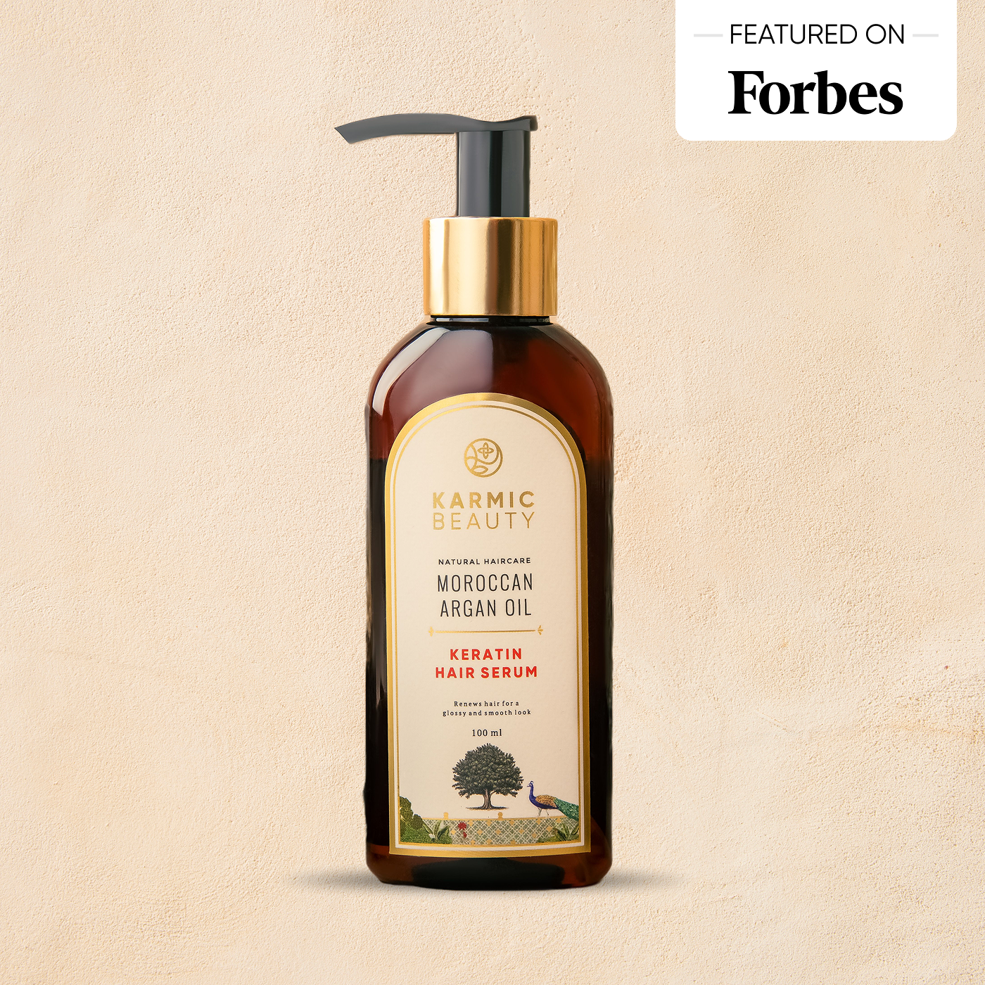 Smoothening Hair Serum with Certified Organic Moroccan Argan Oil & 100% Natural Keratin
