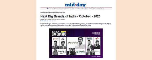 Karmic Beauty on Mid-Day: Next Big Brands of India - October - 2025