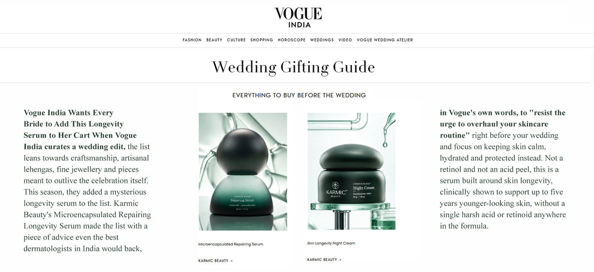 Vogue India Wants Every Bride to Add This Longevity Serum to Her Cart