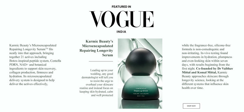 Vogue India Features the Story Behind Skin Longevity Brand Karmic Beauty