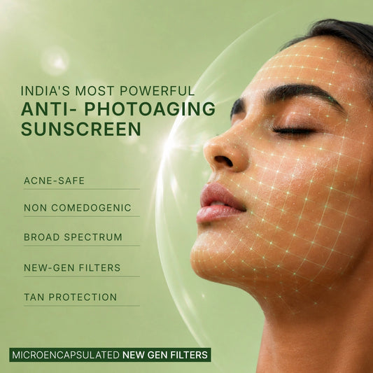 Longevity Sunscreen™ • SPF 50 PA++++ Very High Sun Protection • Tested on Indian Skin