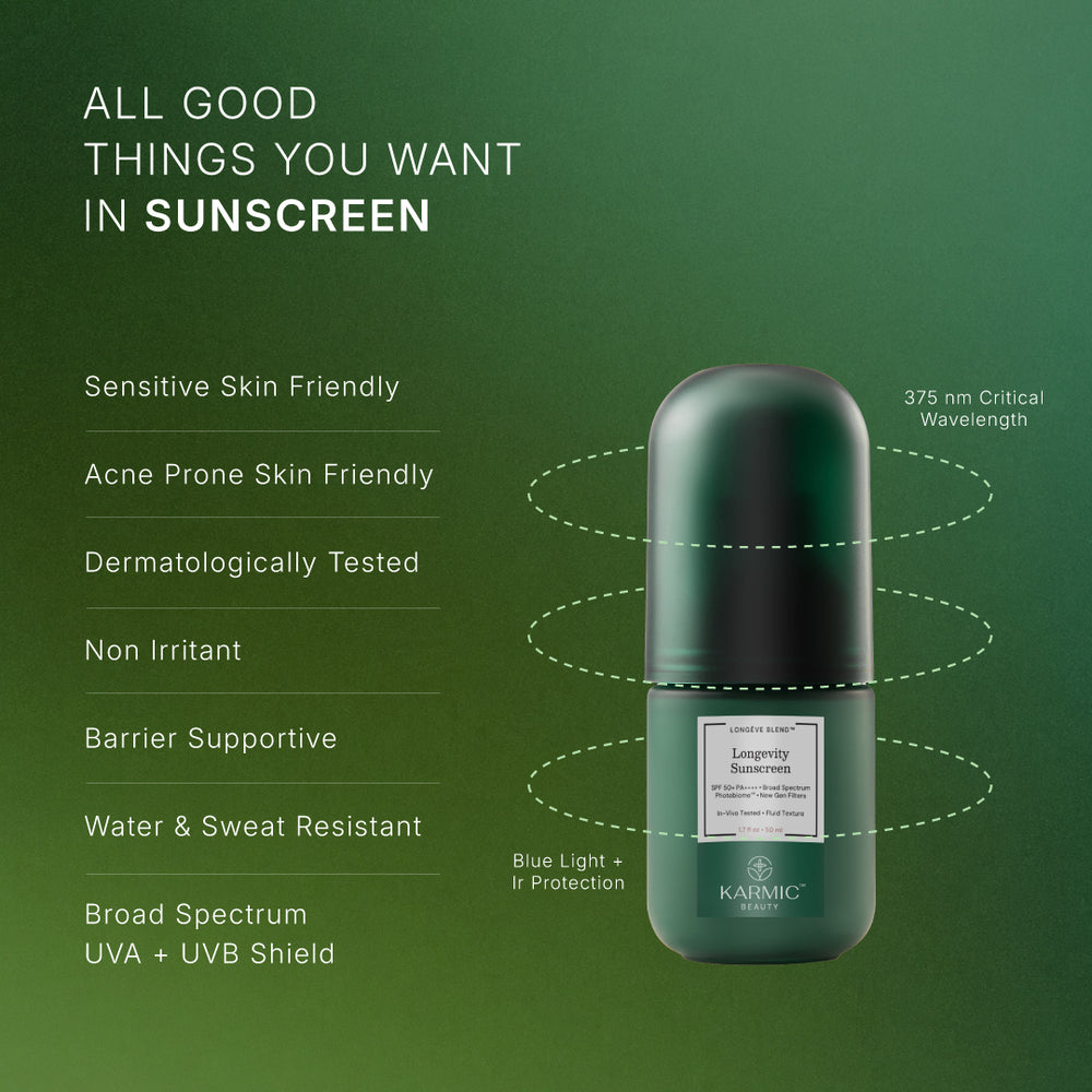 Longevity Sunscreen™ SPF 50 PA++++ with Photobiome™ Complex
