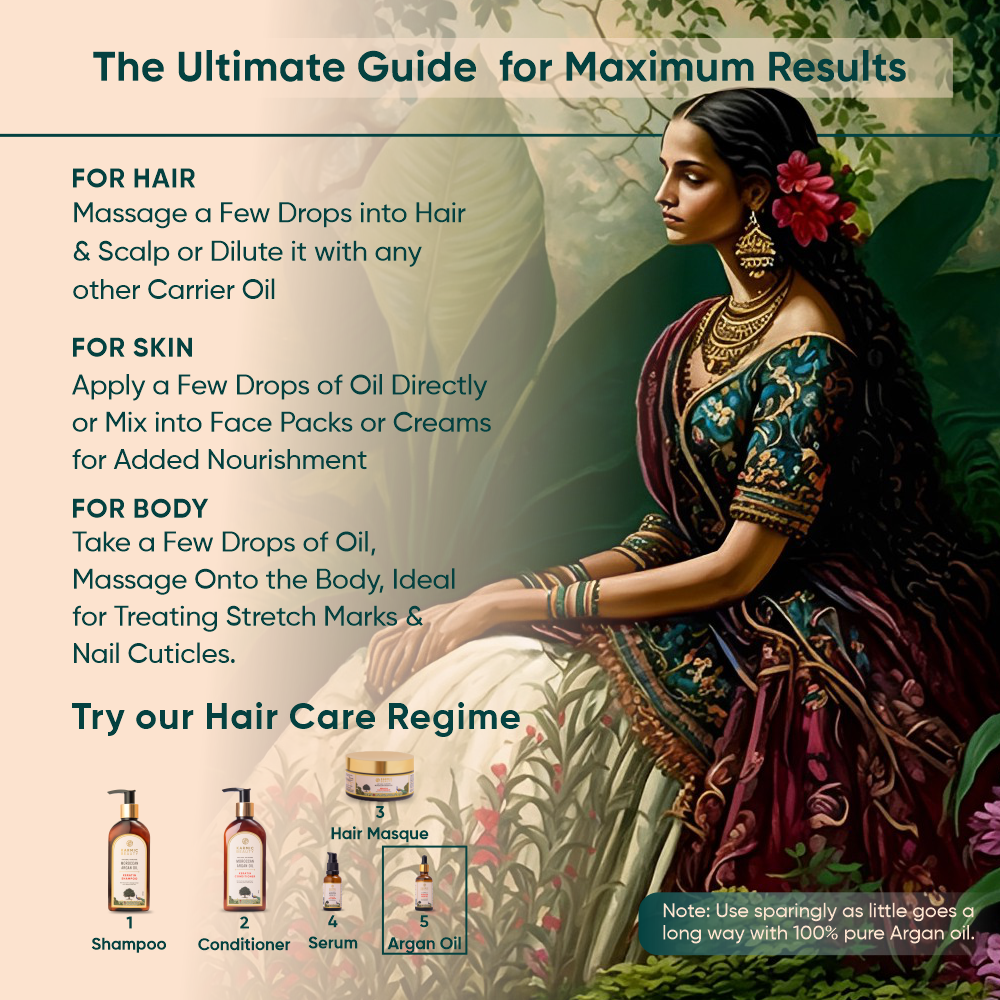 100% Pure, Natural & Organic Moroccan Argan Oil for Hair & Face