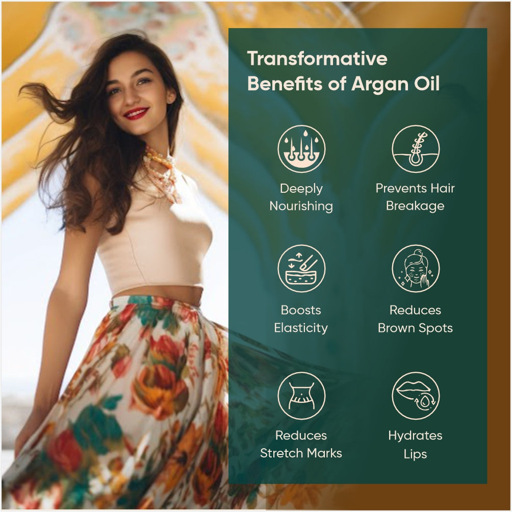 Transformative Benefits of Moroccan Argan Oil like Deeply Nourishes and Prevent Hair Breakage