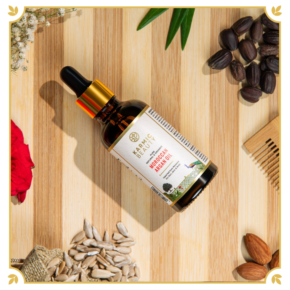 100% Pure and Organic Moroccan Argan Oil for Hair and Skin.