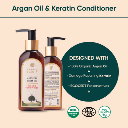 Organic Moroccan Argan Oil & Keratin Hair Conditioner