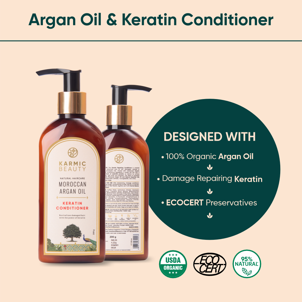 Organic Moroccan Argan Oil & Keratin Hair Conditioner