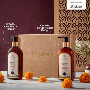 Frizz Shield Essentials Combo of Keratin Conditioner (200g) & Hair Serum (100ml)