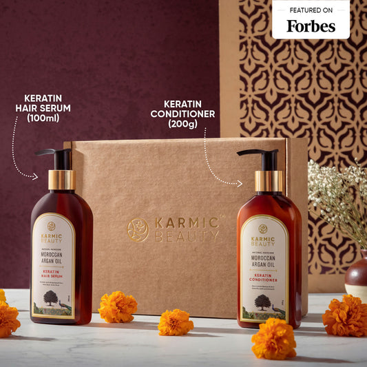 Frizz Shield Essentials Combo of Keratin Conditioner (200g) & Hair Serum (100ml)