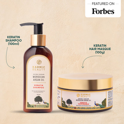 Frizz Fix Hair Smoothening Combo of Keratin Shampoo (100ml) & Hair Masque (100g)