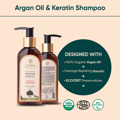 Organic Moroccan Argan Oil & Hydrolysed Keratin Hair Shampoo