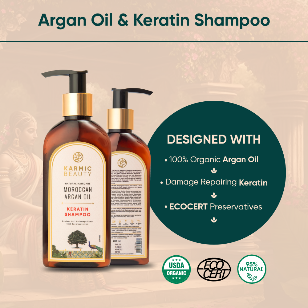 Organic Moroccan Argan Oil & Hydrolysed Keratin Hair Shampoo