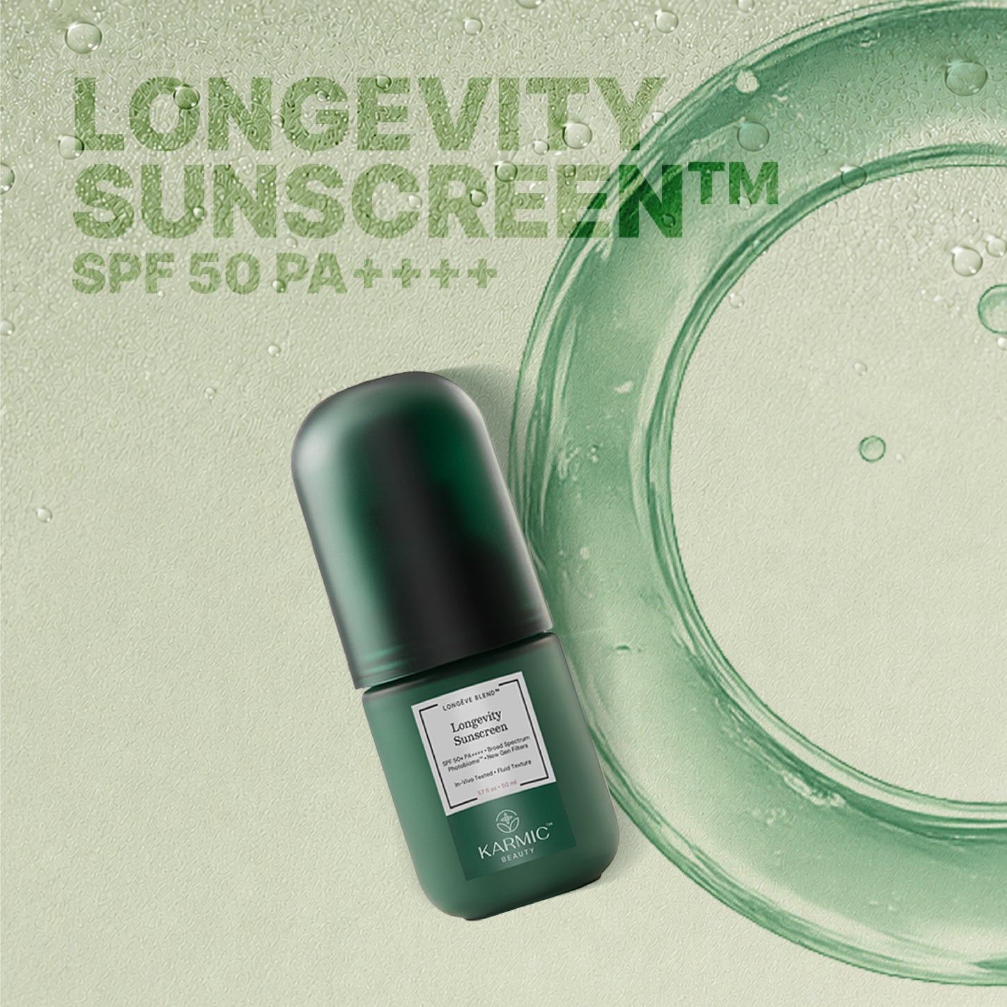 Longevity Sunscreen Spf 50 PA++++ with Photobiome™ Complex & ENCAPSULATED New Generation Filters