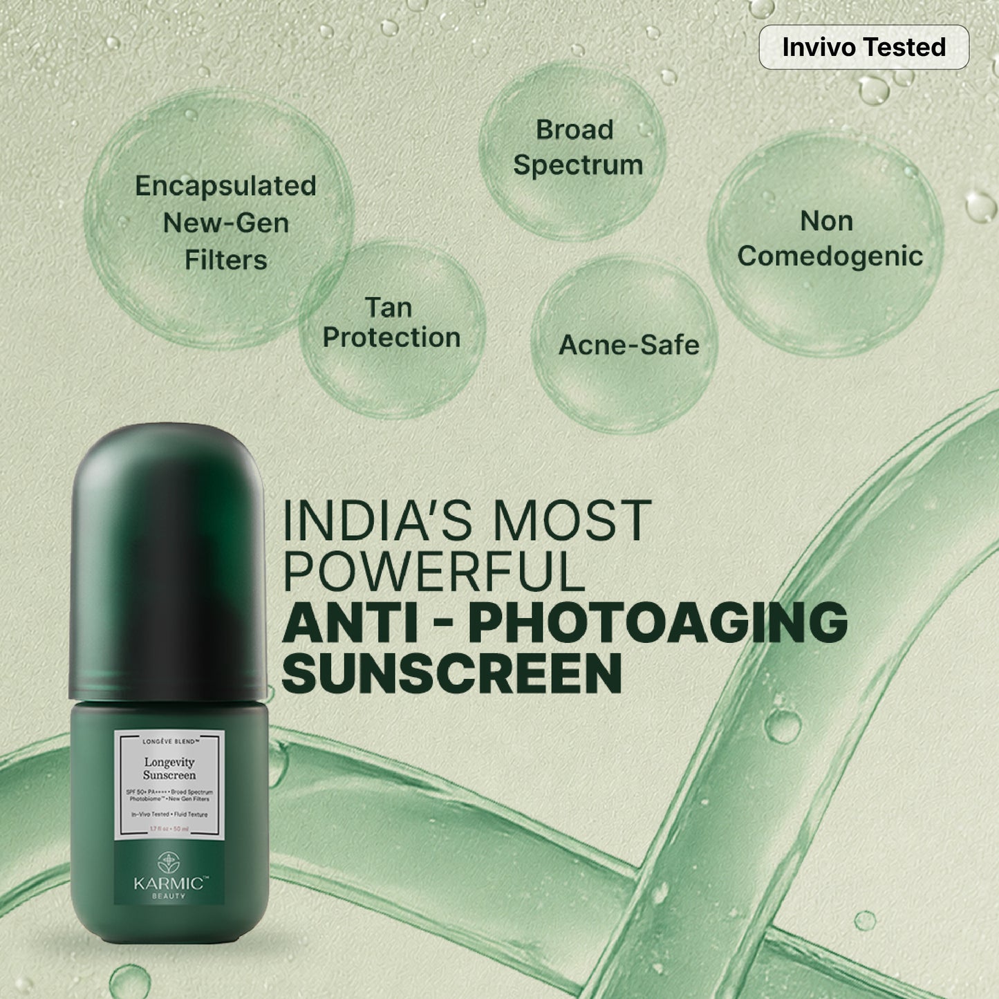 Longevity Sunscreen™ Spf 50 PA++++ with Photobiome™ Complex