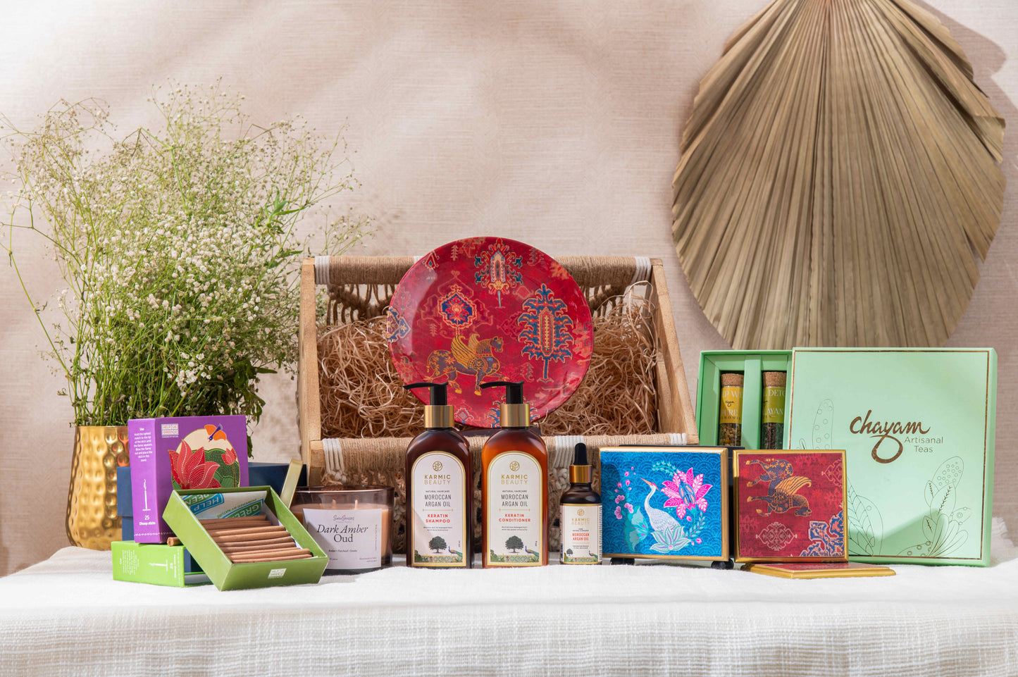 The Grand Serenity Hamper is a Luxurious Gift Hamper of Karmic Beauty for Gifting or Self Care.